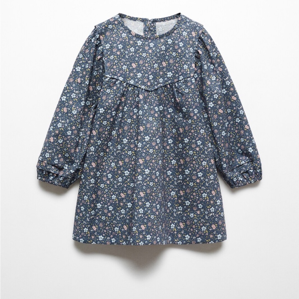 Mango Navy Floral Kids Dress